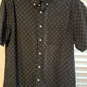 Taylor Stitch Black Circle Pattern Shirt